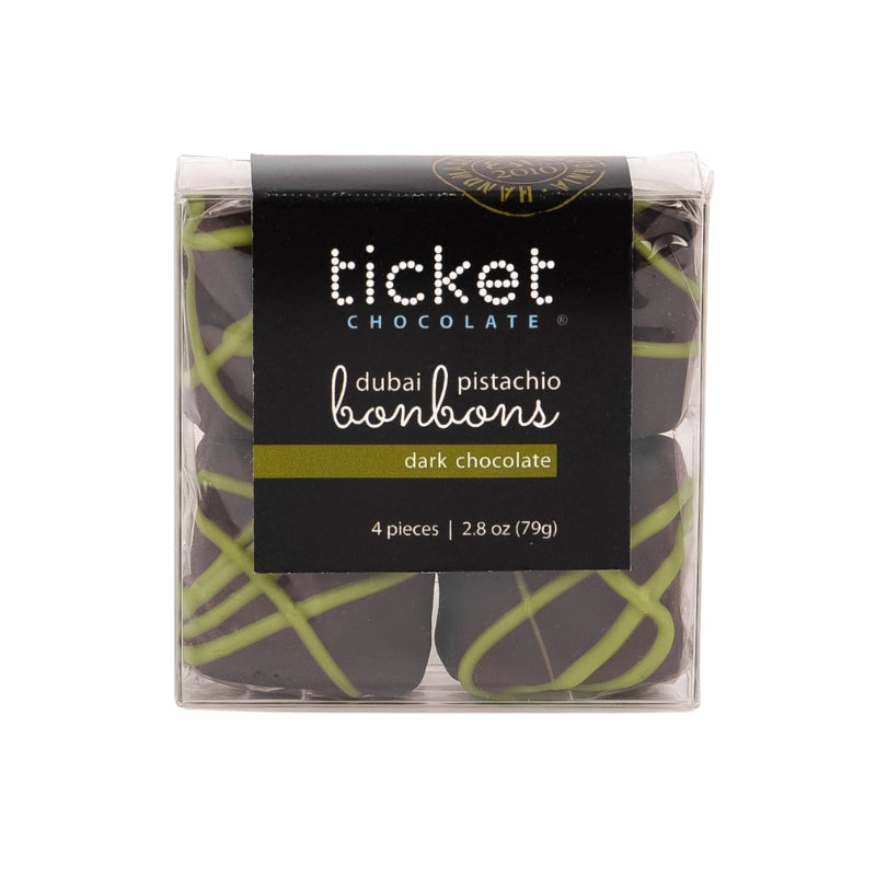 Ticket Chocolate - Dubai Pistachio Bonbons (dark)  Bulk
