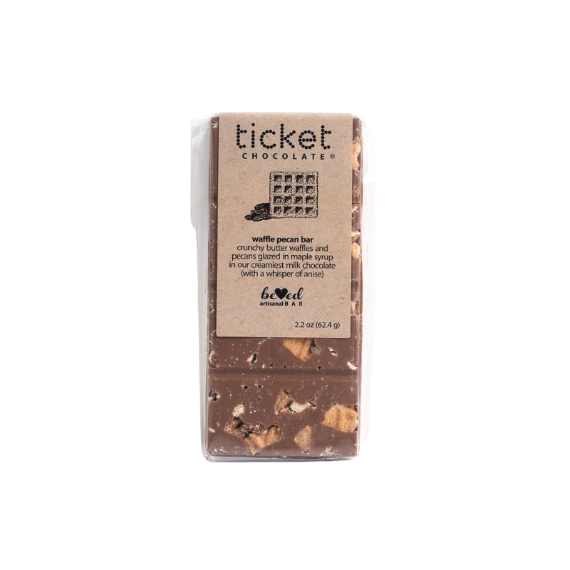 Ticket Chocolate - Waffle Pecan (milk)