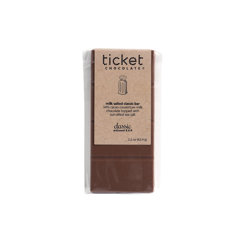Ticket Chocolate - Milk Salted (milk chocolate dusted with sea salt)