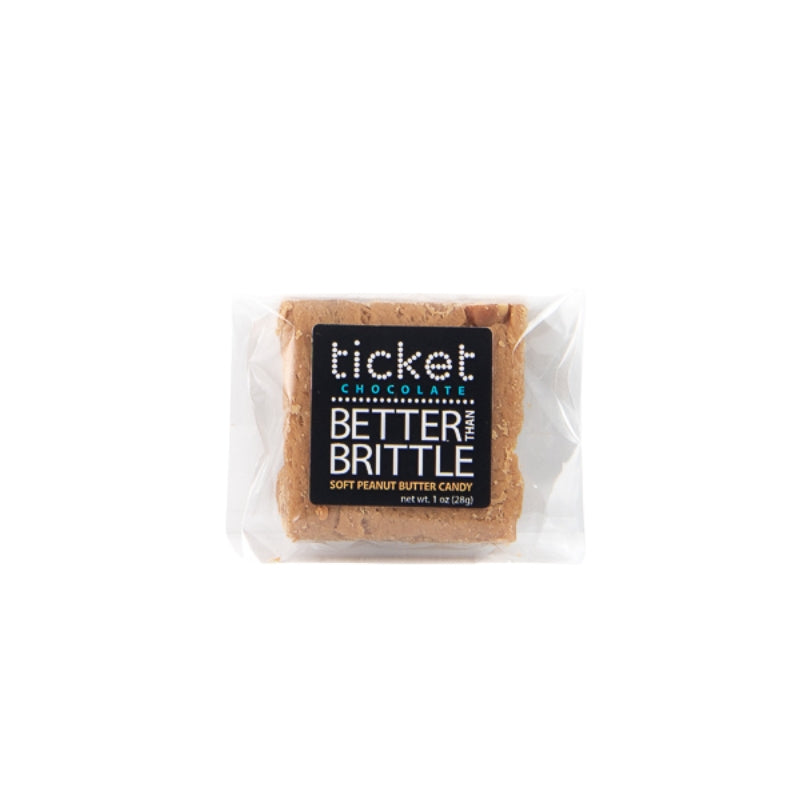 Ticket Chocolate - Original Soft Peanut Butter Brittle: 2x2 Square - single