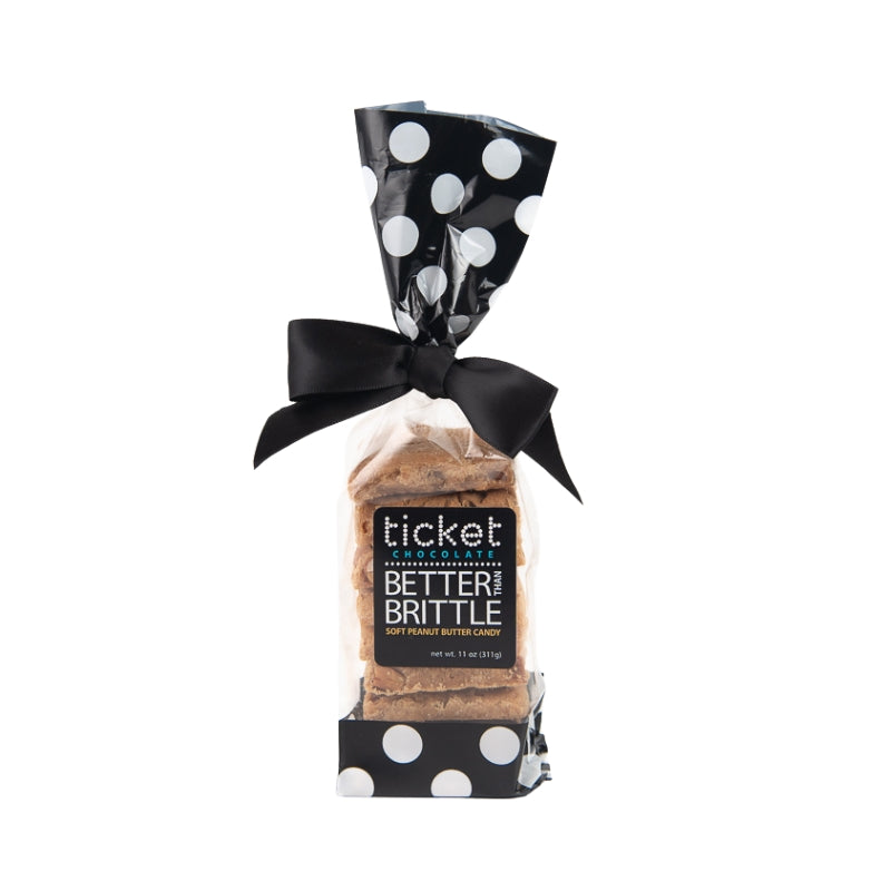 Ticket Chocolate - Original Soft Peanut Butter Brittle: 2x2 Squares