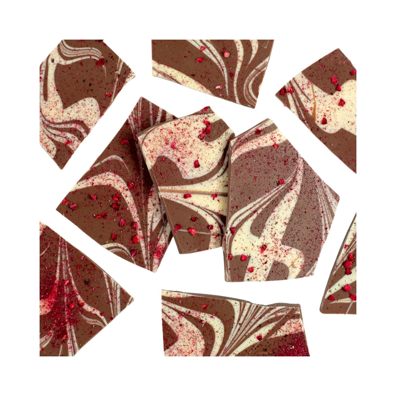 Ticket Chocolate - Raspberry-Vanilla (milk/white) - Bulk
