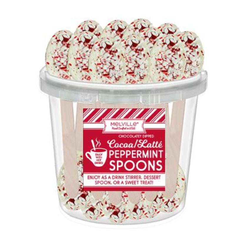 Melville - Dipped Spoons - Peppermint White Chocolatey - Bucket