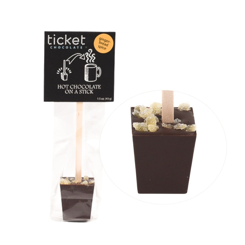 Ticket Chocolate - Gingerbread Spice (dark) - Hot Chocolate On A Stick
