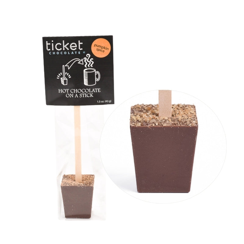 Ticket Chocolate - Pumpkin Spice (milk) - Hot Chocolate On A Stick