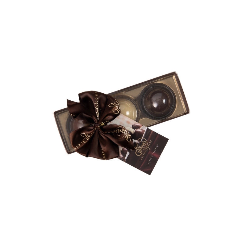 Ticket Chocolate - 3 pc - EMPTY CLEAR LID TRUFFLE BOXES