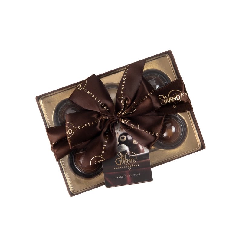 Ticket Chocolate - 6 pc - EMPTY CLEAR LID TRUFFLE BOXES