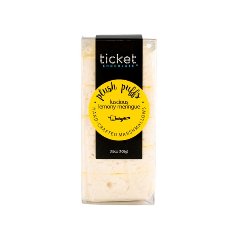 Ticket Chocolate - Luscious Lemony Meringue - Marshmallows - Clear Box
