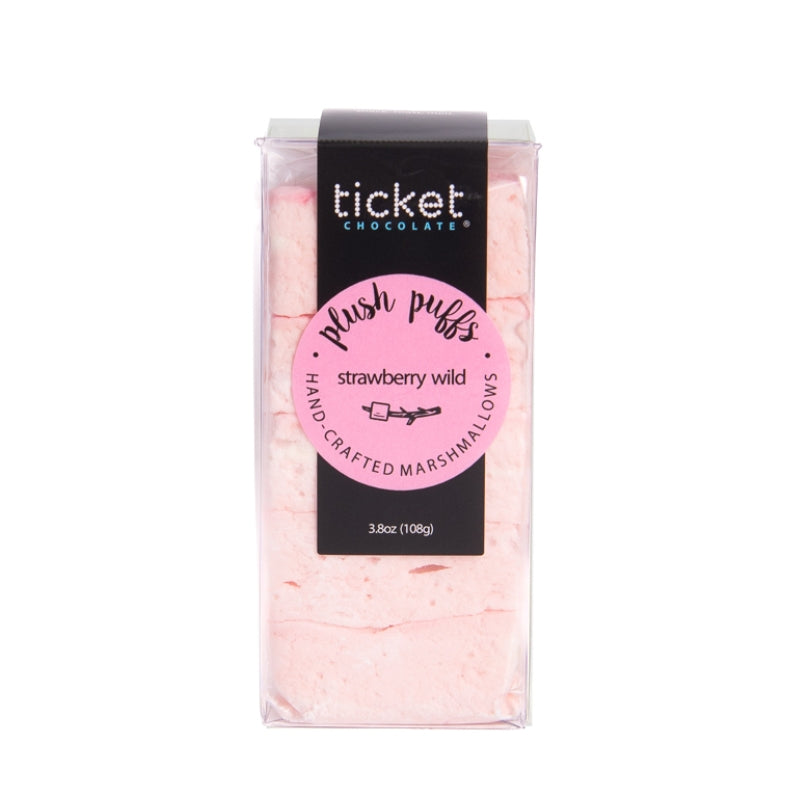 Ticket Chocolate - Strawberry Wild - Marshmallows - Clear Box