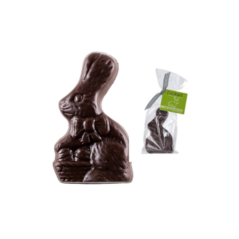 Ticket Chocolate - Easter Solid Chocolate Bunny (dark)