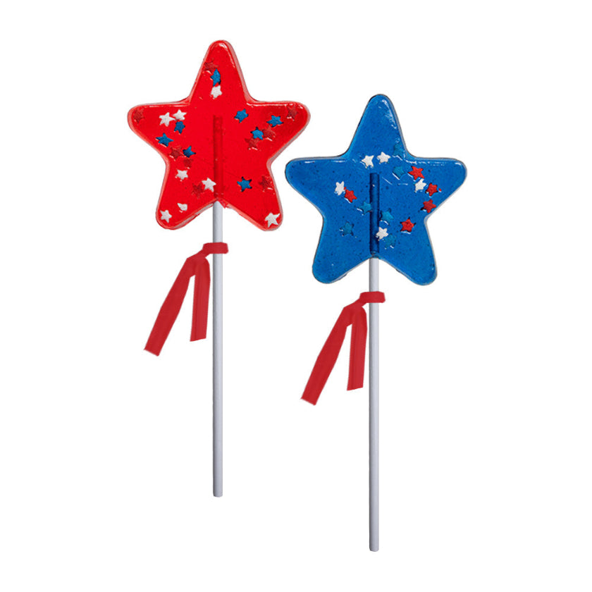 Melville - Lollipops - Patriotic Star Confetti - Blue &amp; Red - Bulk