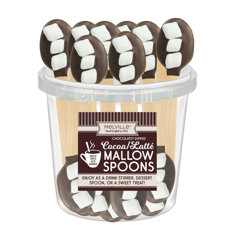 Melville - Dipped Spoons - Mini Marshmallow Milk Chocolatey - Bucket