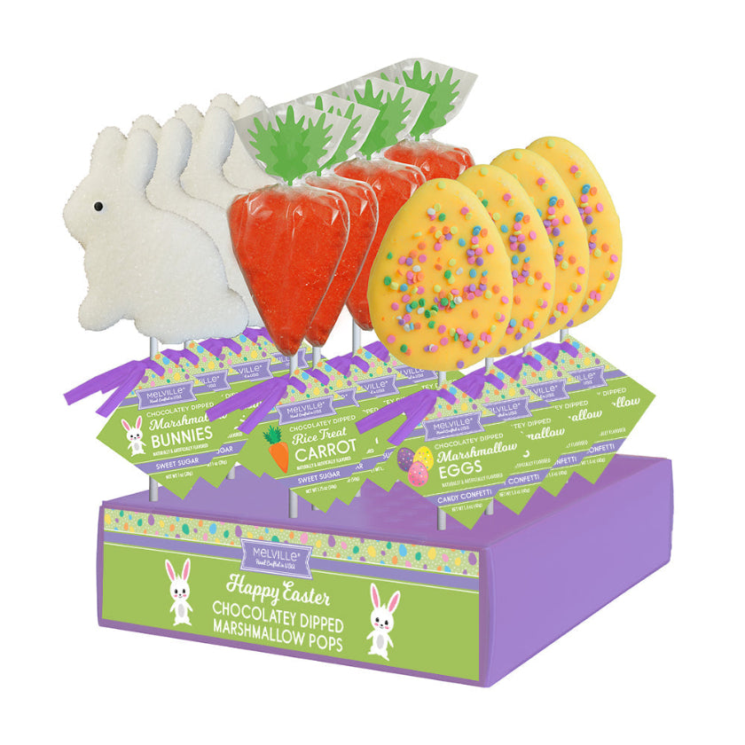 Melville - Marshmallow Pops - Spring - Assorted - Display