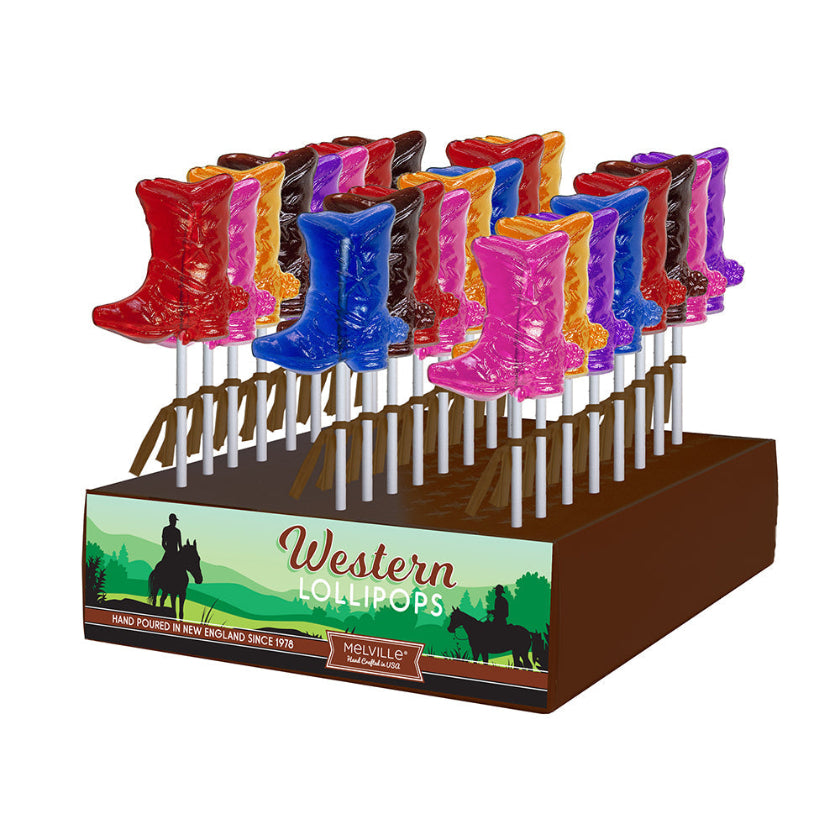 Melville - Lollipops - Cowboy Boot - Assorted - Display