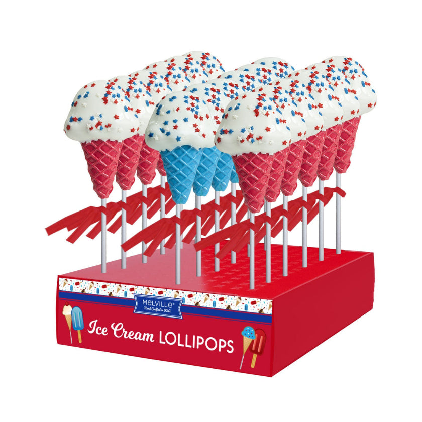 Melville - Lollipops - Patriotic Ice Cream Asst - Display