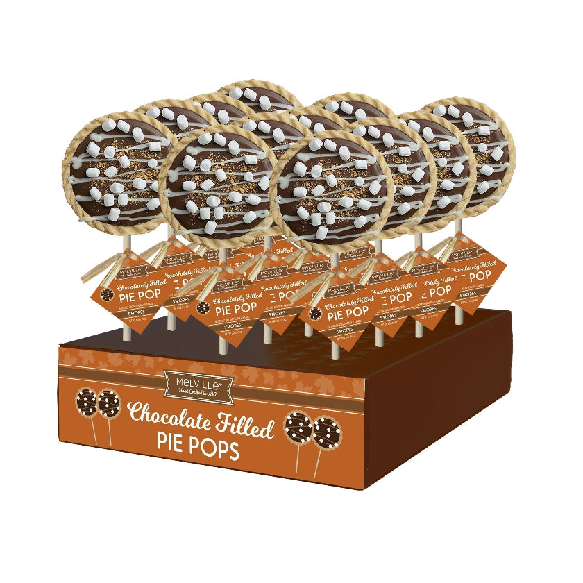 Melville - Pie Pops - S'more Milk Chocolatey Fudge - Display