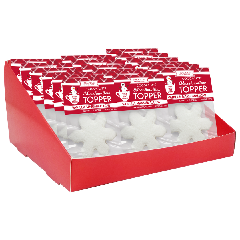 Melville - Cocoa Toppers - Snowflake Marshmallow - Plain - Display