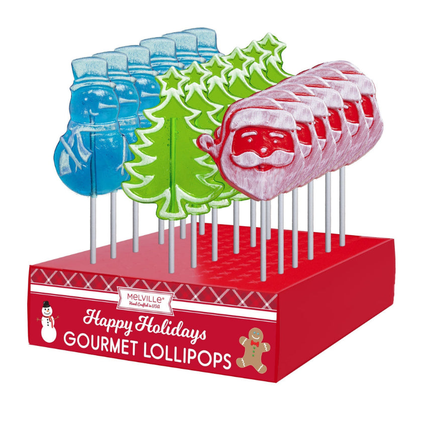 Melville - Lollipops - Holiday Frosted - Assorted - Display