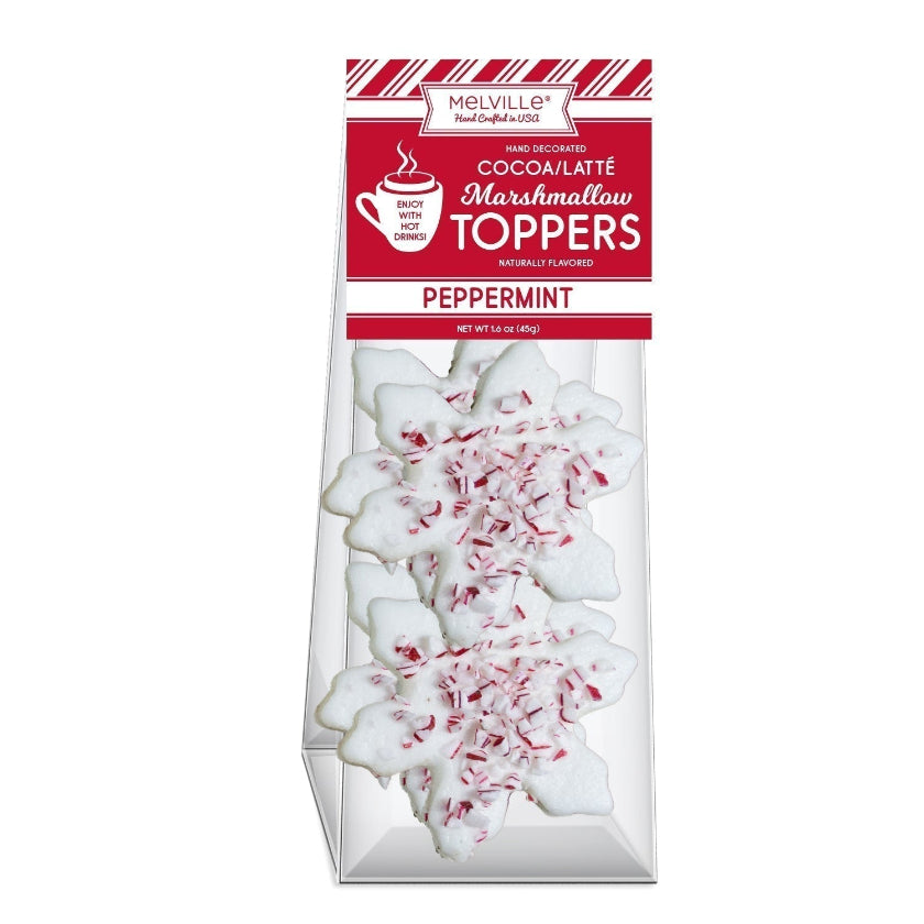 Melville - Cocoa Toppers - Peppermint Snowflake Marshmallow - Bag
