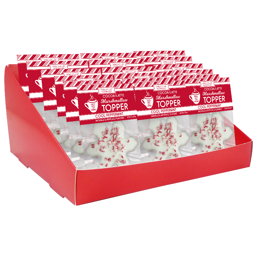 Melville - Cocoa Toppers - Peppermint Snowflake Marshmallow - Display