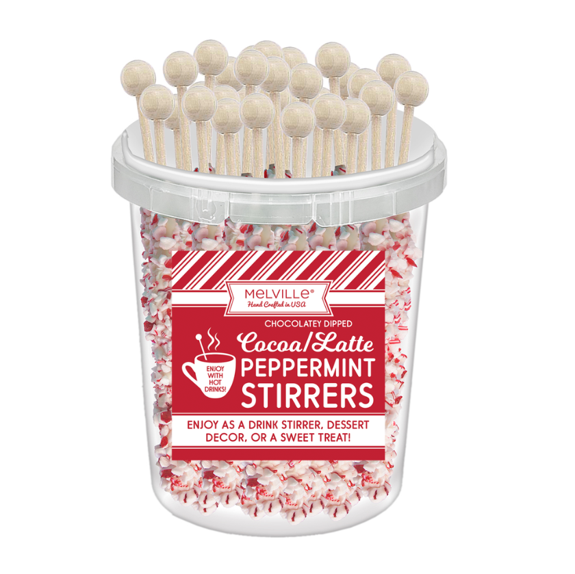 Melville - Drink Stirrers - Peppermint Stirrers - White Chocolatey - Bucket
