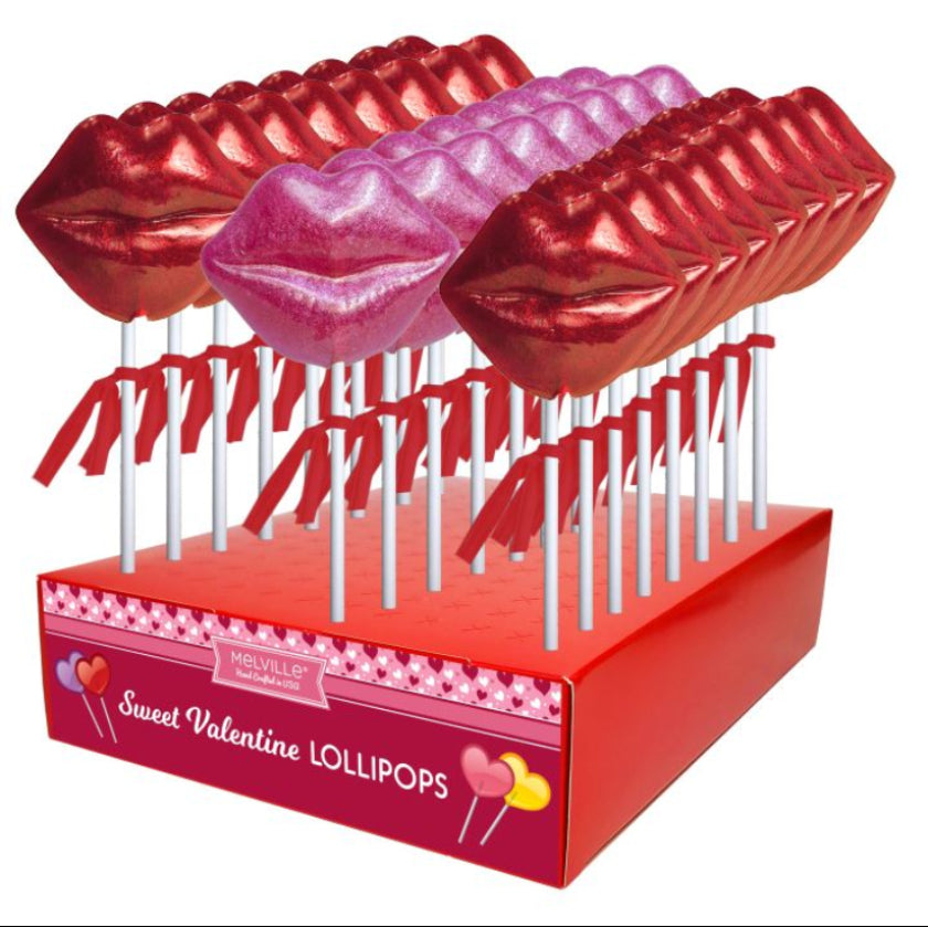 Melville - Lollipops - Glitter Lip - Red &amp; Pink - Display