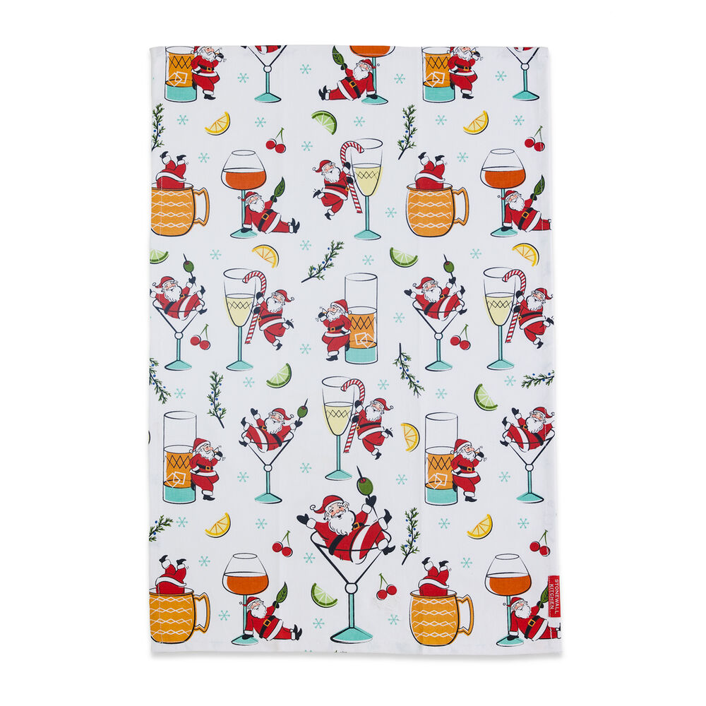Stonewall Home - Tea Towel - Cocktails with Santa