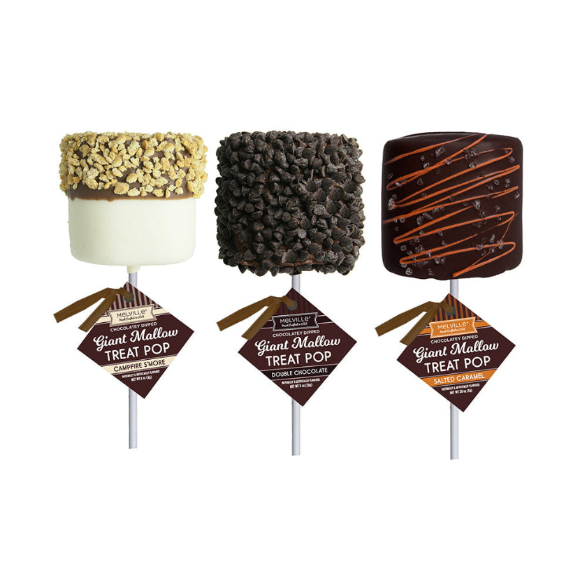 Melville - Giant Marshmallow Pops - Chocolate Dipped Assorted Favorites - Bulk