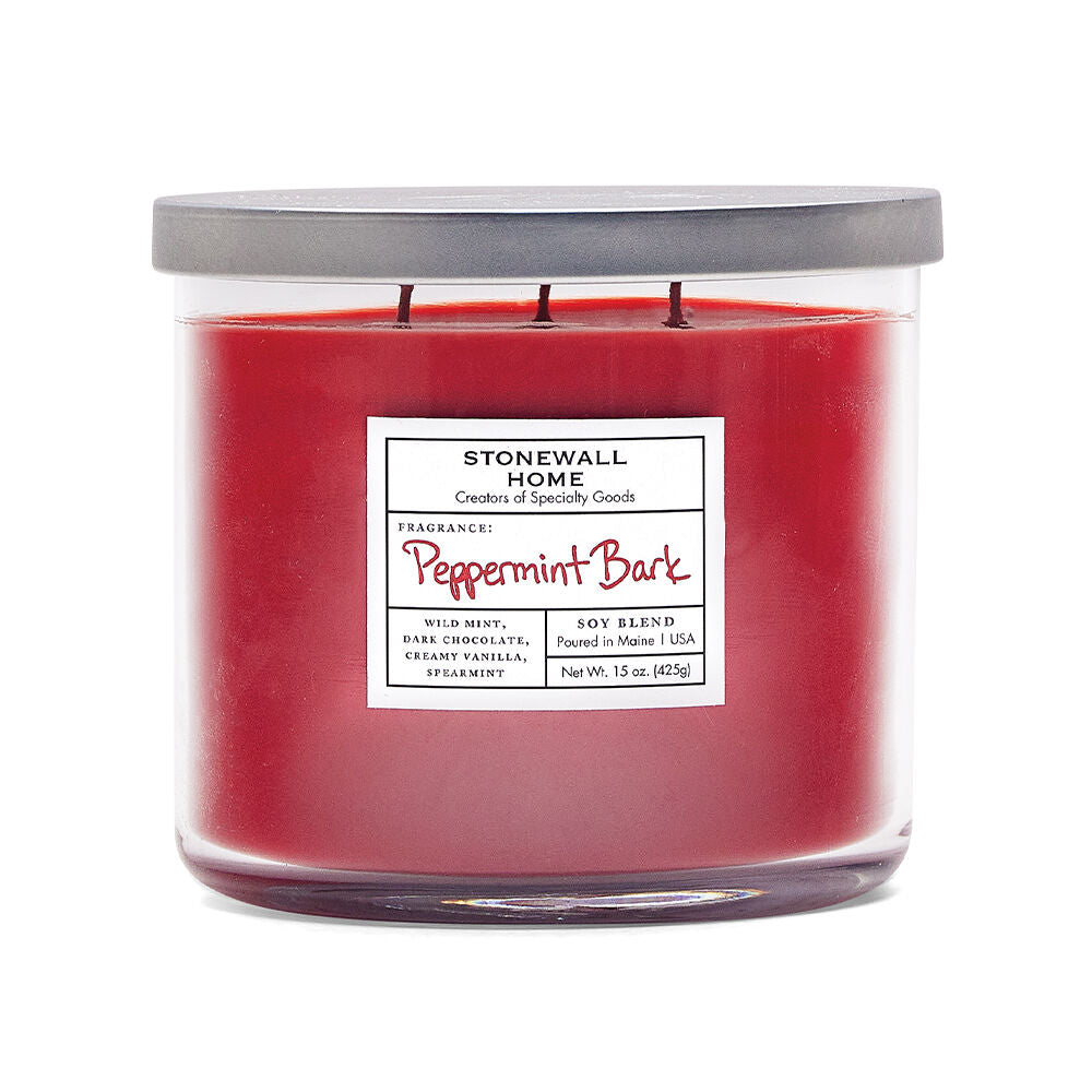 Stonewall Home - Peppermint Bark Candle, Bowl