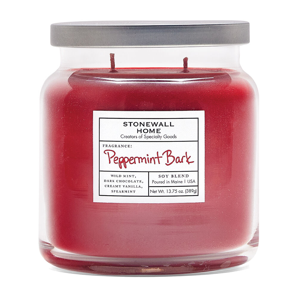 Stonewall Home - Peppermint Bark Candle, Medium Apothecary