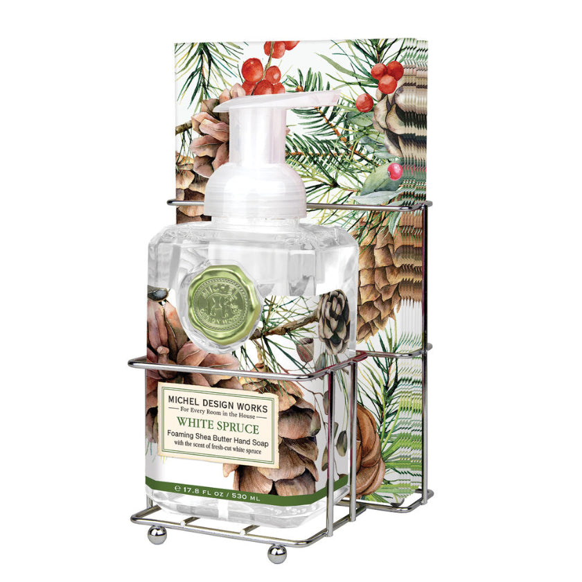 Michel Design Works - White Spruce Foaming Hand Soap & Hostess Napkin Set
