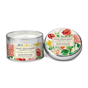 Michel Design Works - Poppies and Posies Travel Candle