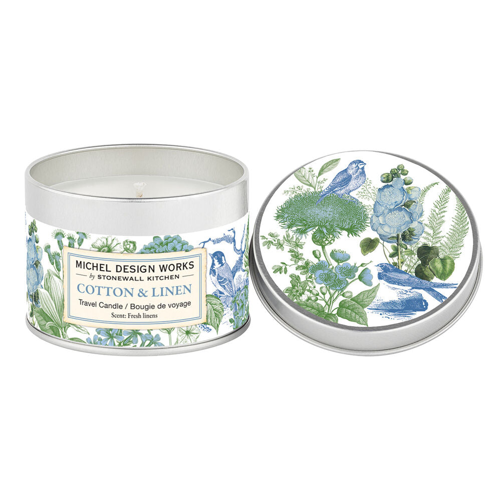 Michel Design Works - Cotton & Linen Travel Candle