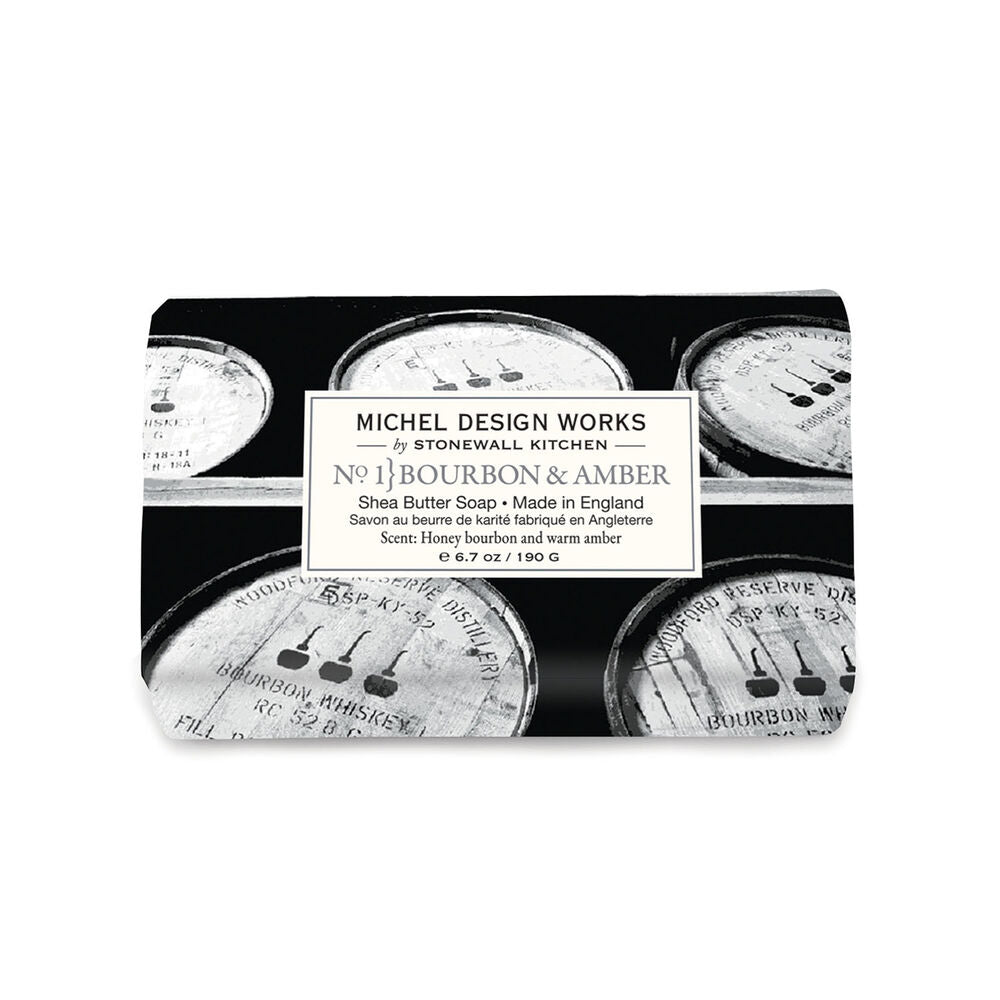 Michel Design Works - Bourbon & Amber Medium Wrapped Soap Bar