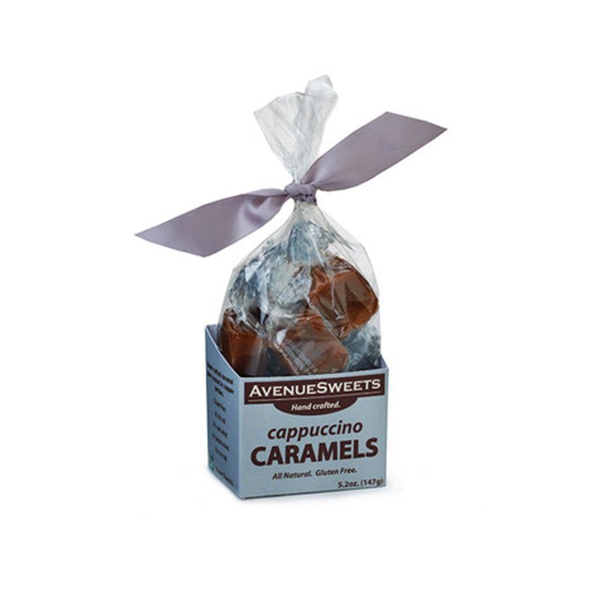 Avenue Sweets - Cappuccino Caramels - 5.2oz - stand up boxes with ribbon