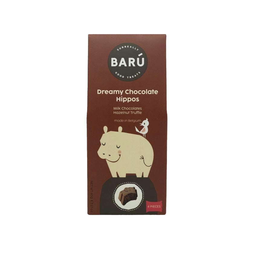 Barú - Dreamy Chocolate Hippos - Milk Chocolate with Hazelnut Truffle