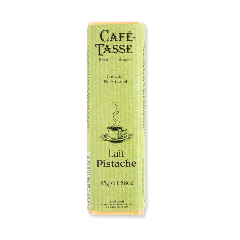 Café-Tasse - Milk 38% Chocolate Bar filled with Pistachio Paste