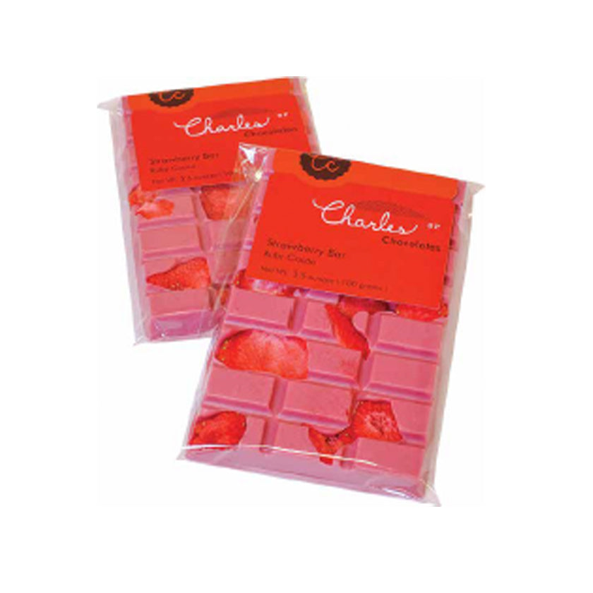 Charles Chocolates - Ruby Cacao Bars - Strawberry 3.5oz