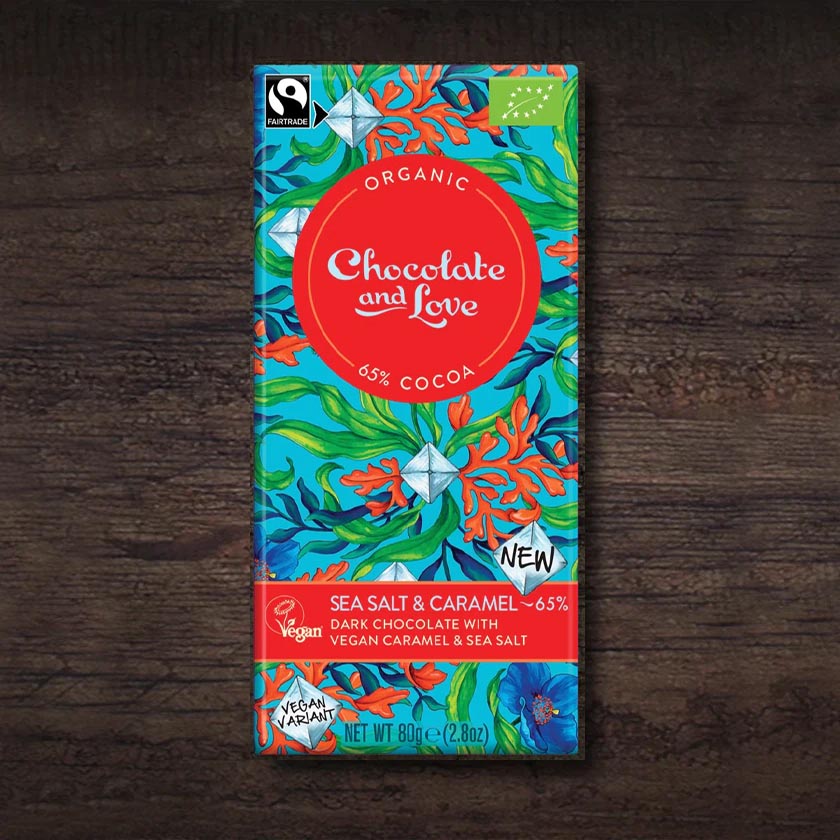 Chocolate and Love - Dark Chocolate 65% with VEGAN Caramel