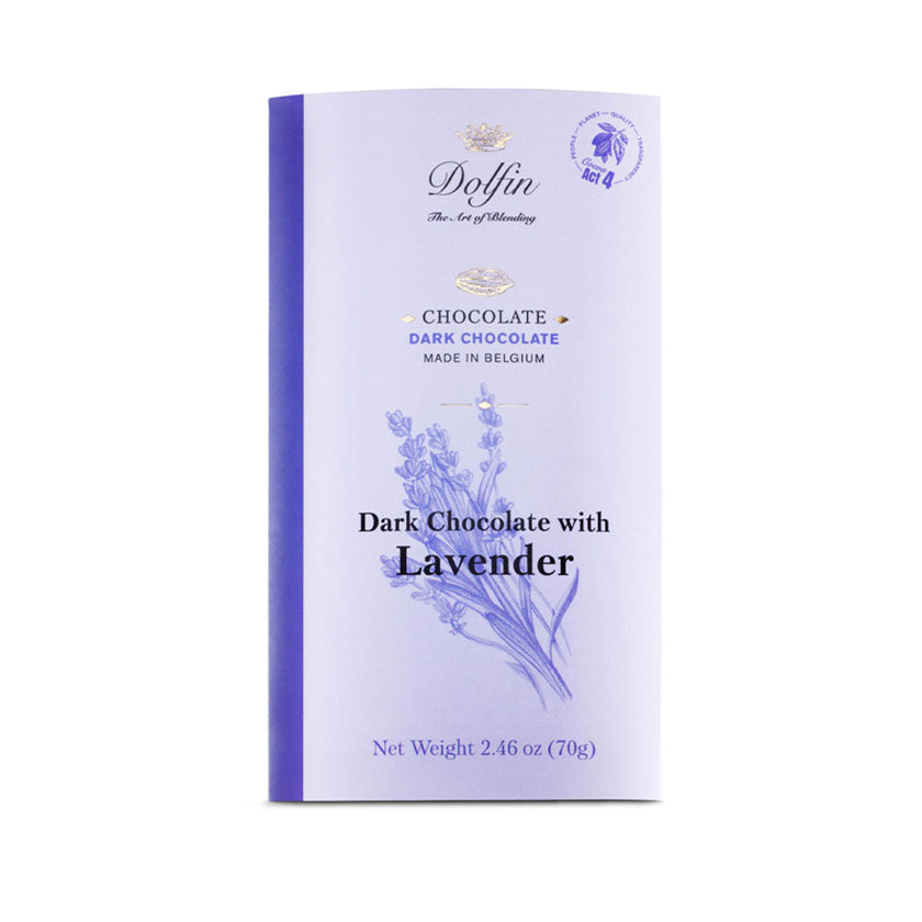 Dolfin - 70g Bars Dark Chocolate with Lavender