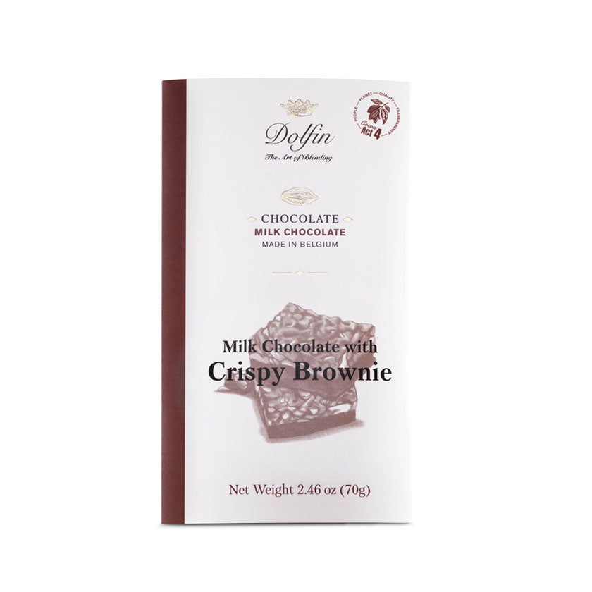 Dolfin - 70g Bars Milk Chocolate and Crispy Brownie