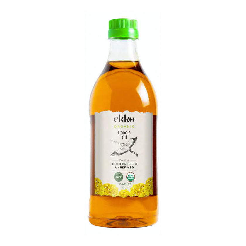Ekko - Organic Cold Pressed Unrefined Canola Oil - 33.8oz