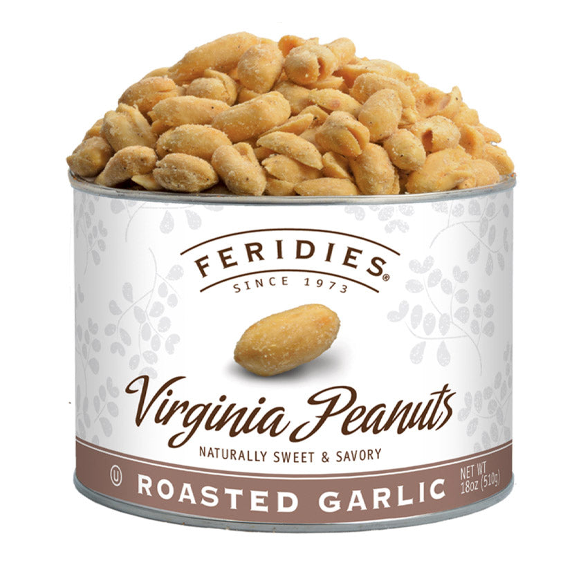 Feridies - Can - 18oz Roasted Garlic Virginia Peanuts