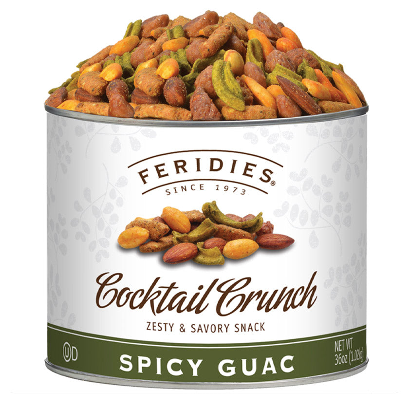 Feridies - Tins - 36oz Spicy Guac Cocktail Crunch Snack Mix