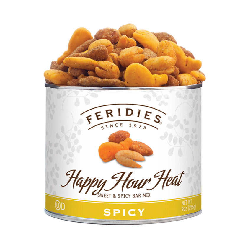 Feridies - Tins - 9oz Happy Hour Heat Snack Mix