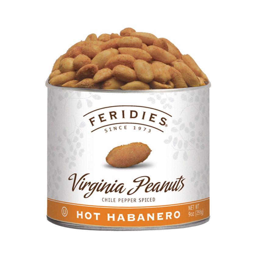 Feridies - Tins - 9oz Hot Habanero Virginia Peanuts