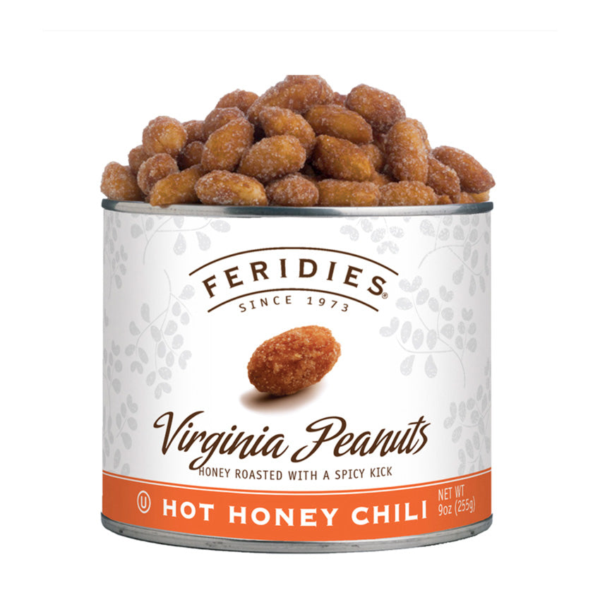 Feridies - Tins - 9oz Hot Honey Chili Virginia Peanuts