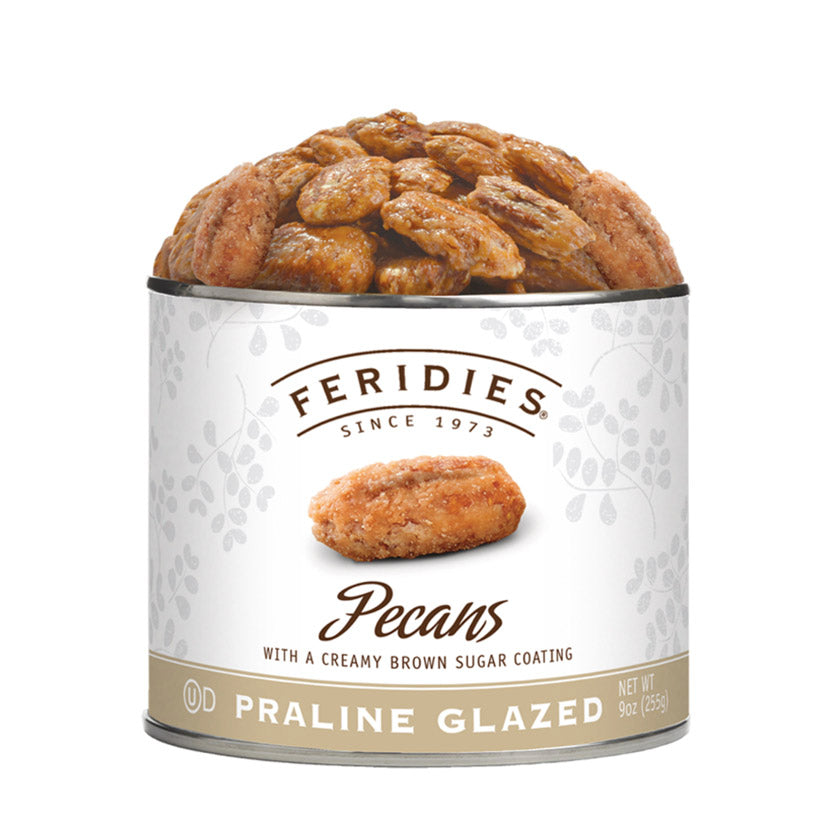 Feridies - Tins - 9oz Praline Glazed Pecans