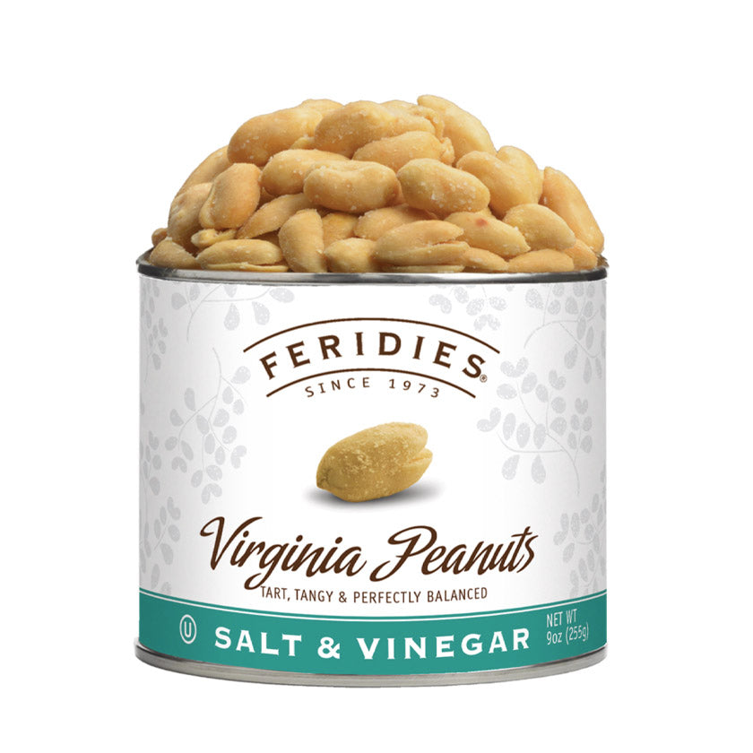 Feridies - Tins - 9oz Salt & Vinegar Virginia Peanuts