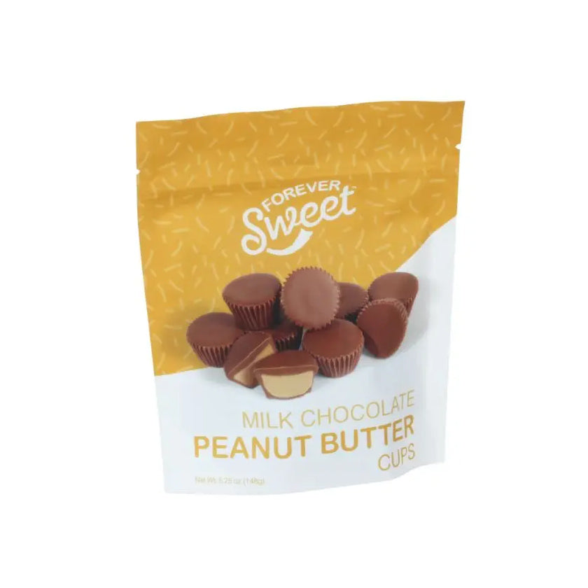 Forever Sweets - CANDIES - milk Chocolate peanut butter cups in pouch bag - 5.25oz